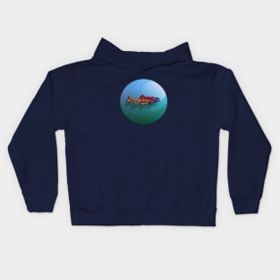 Turquoise Trout Kids Hoodie